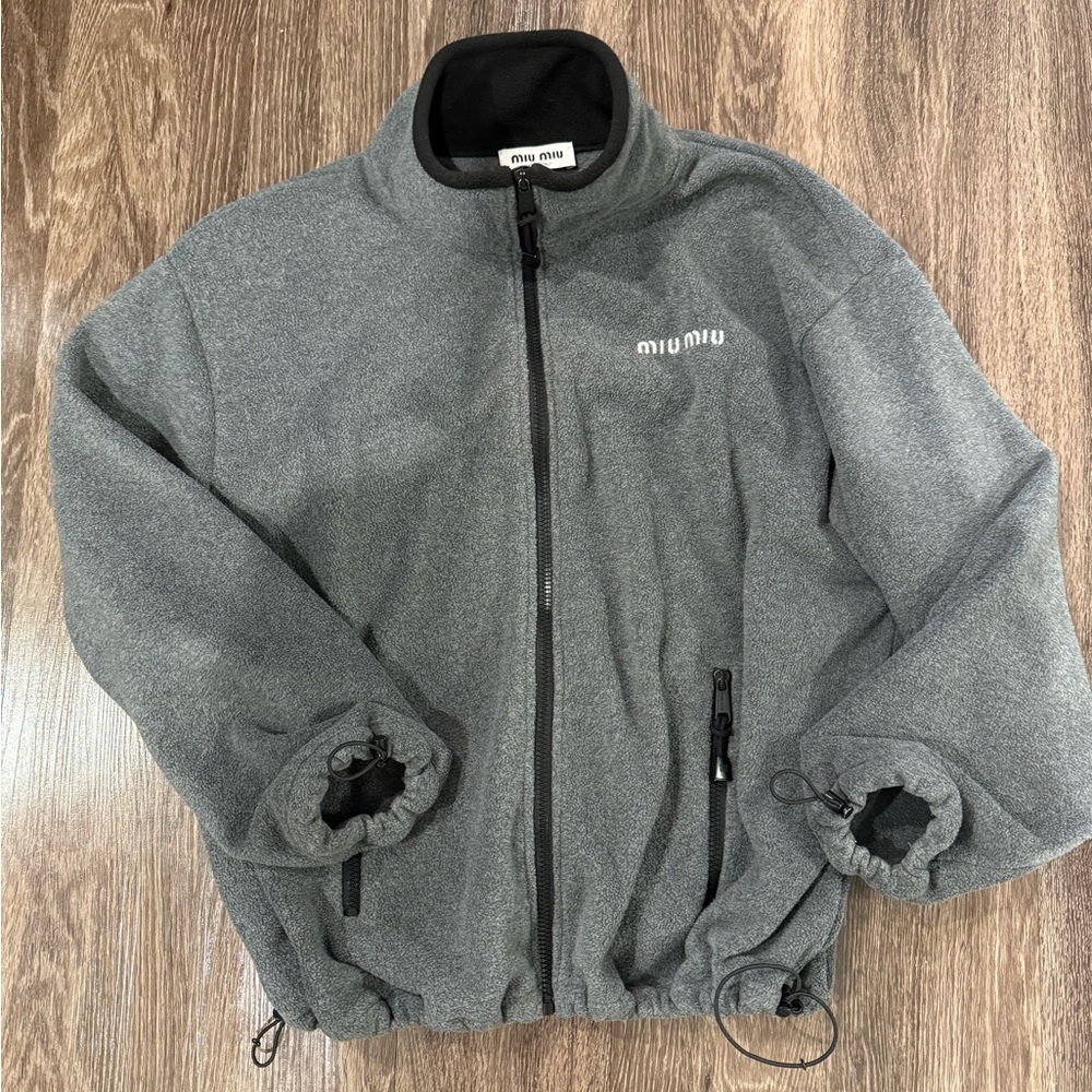 Miu Miu Gray Fleece Jacket